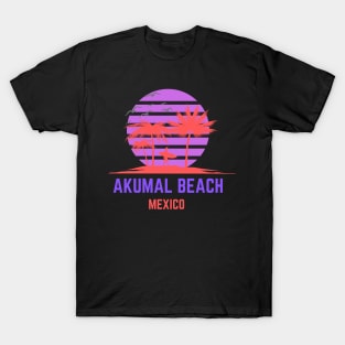 Akumal Beach Mexico Sunset T-Shirt